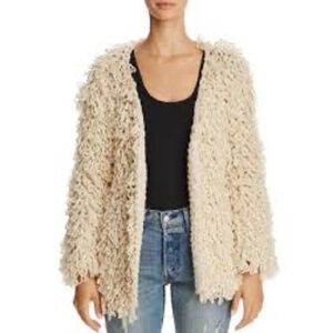 Xhilaration Cream Shaggy Loop Knit Cardigan Sweater - Boho Chic Size‎ M